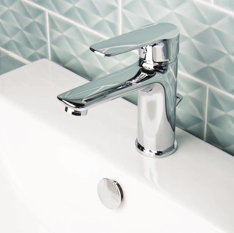 DIPLOMAT Mono Basin Mixer with Pop-up Waste with 1/2 Flexible Pipes Min. Operating Pressure 0.2 bar LP AQE-DIP-301-CP 98.