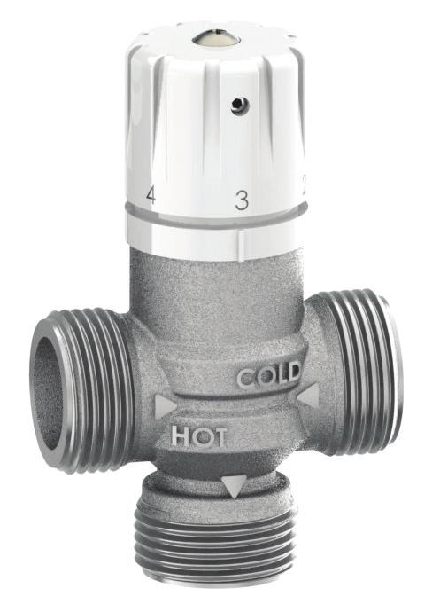 MIXER VALVES Thermostatic Mixer Valve with Ceramic Cartridge 1/2 Inlet, 1/2 Outlet Preset