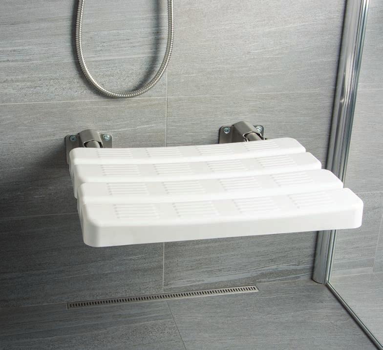 MEDICAL & SUPPORTIVE SOLUTIONS IX304 Stainless Steel Wall Mounted Foldable Shower Seat with Phenolic Seat without Fixing Screws 484 x 526 x 101 mm Brushed Stainless Steel AQE-MED-051-SS 919.