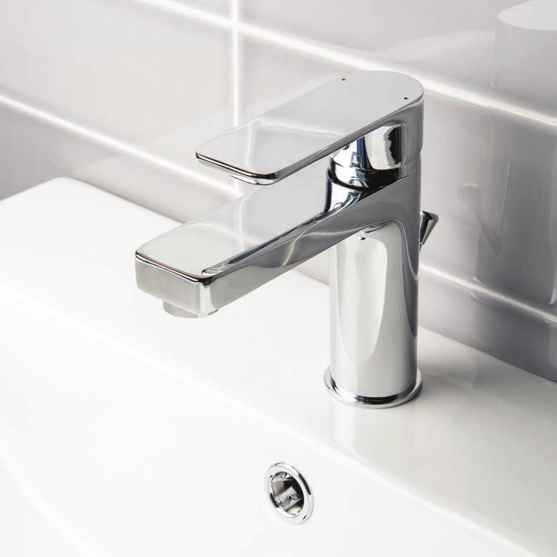 EMBASSY Mono Basin Mixer with Pop-up Waste with 1/2 Flexible Pipes Min.