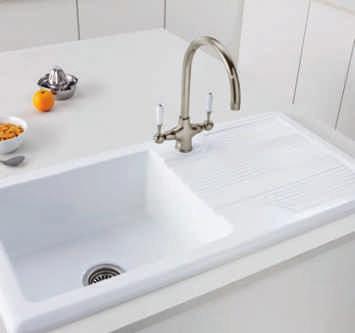 All meticulously designed and beautifully engineered. Ceramic handles to match your ceramic sink.