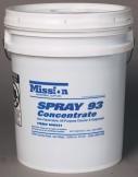 Mission Spray 93 Concentrate A time tested butyl-based detergent degreaser for heavy duty cleaning tasks. Versatile all purpose cleaner. May be diluted to fit nearly any cleaning application.