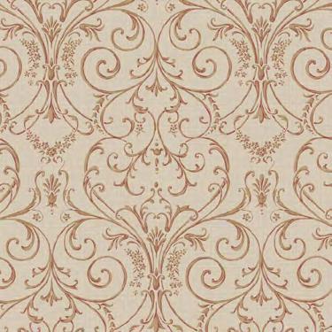 SCROLL DAMASK Behold a graceful damask scroll with the utmost delicacy of design.