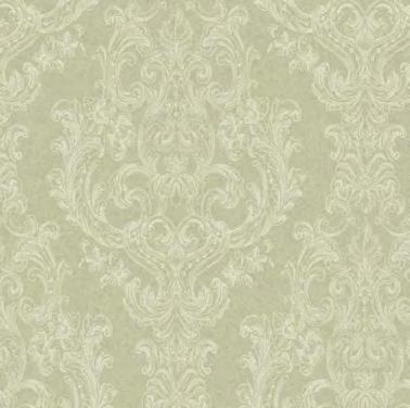 On this pretty wallcovering miniaturized bouquets provide significant spots of color on an antiqued linen ground.