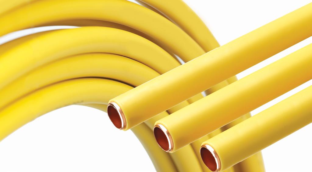 Kuterlex Gas Plastic Coated Copper Straights and Coils to BS EN 13349/1057 BS EN 1057 Kuterlex gas products are copper coils and straight lengths coated with a protective yellow seamless plastic