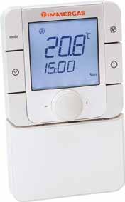 32 REMOTE CONTROL OF ZONE (WITH SYSTEM MANAGER) It is an electronic device equipped with a back-lit display to control and adjust the room's temperature and humidity.