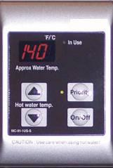When fixtures are in use, the controller provides the ability to check flow rate and water temperature.
