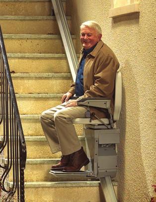 stairlift to either end of the stairs. 2.