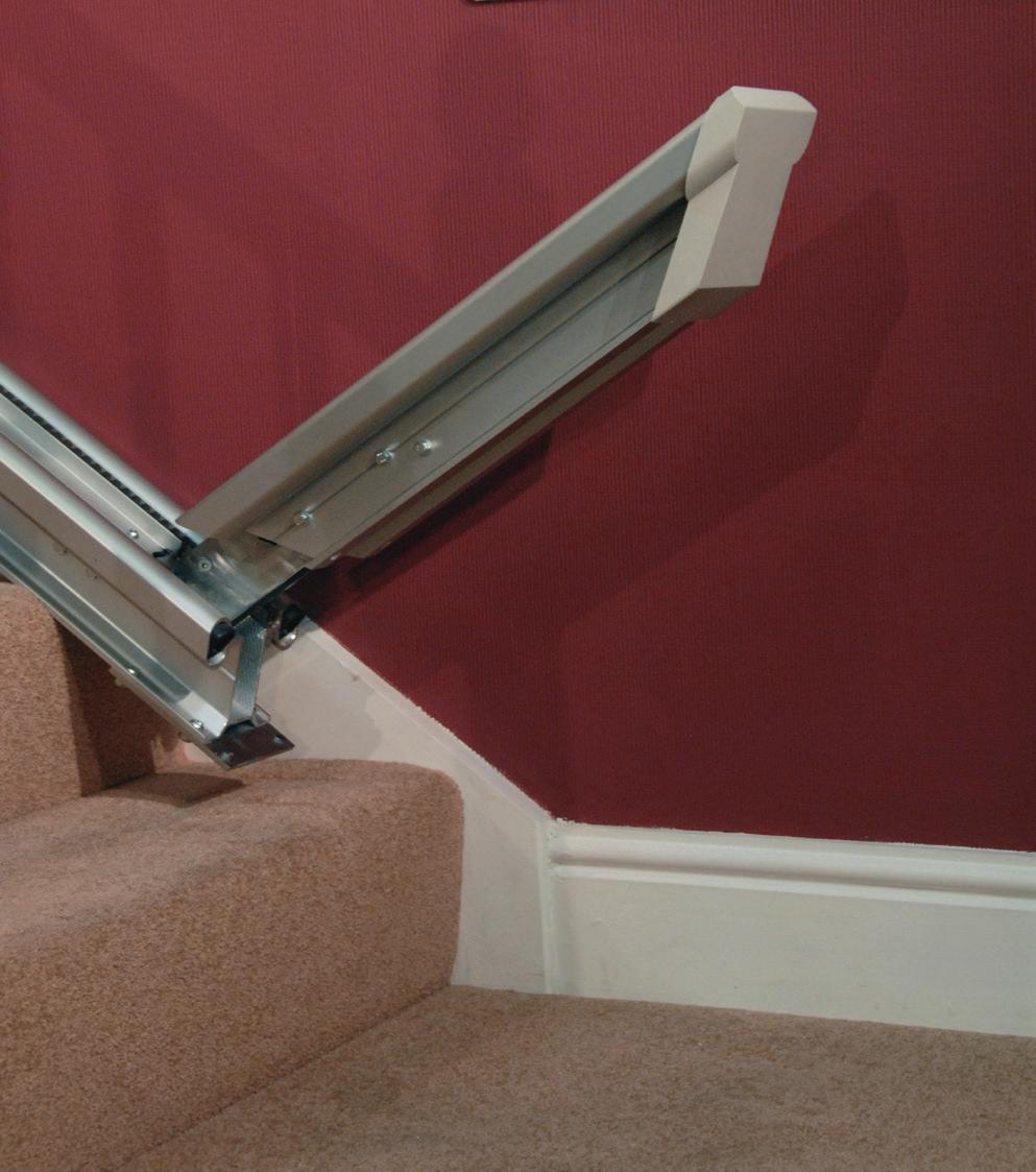 You can get round this by getting a hinged rail which folds away at the bottom either manually or electrically.