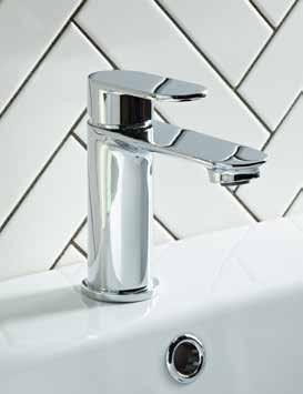 50 Fuse mini basin mixer with click waste TR1022 Minimum recommended pressure 0.