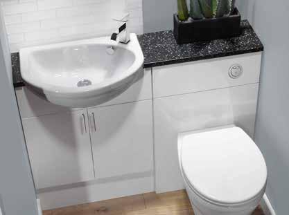 600 or 700mm basin units depending on the size of your room. Then, why not opt for coordinating wall and floor cupboards. Our back to wall WC units also come in two widths, 500mm and 600mm.