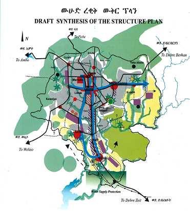 Coordinate urban planning and mass transportation planning Addis-Ababa : revision of master plan (2002) and the transport master plan (2005) purposely