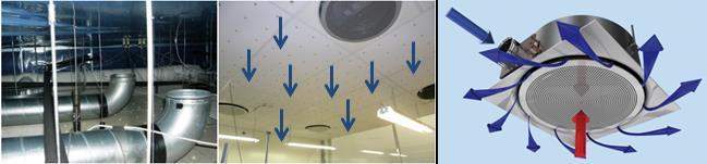 perforation 0.5%. Two electrical convectors were installed under the window (Fig. 2). a) b) c) Figure 1: a) Plenum (ceiling void) of diffuse ceiling air supply.