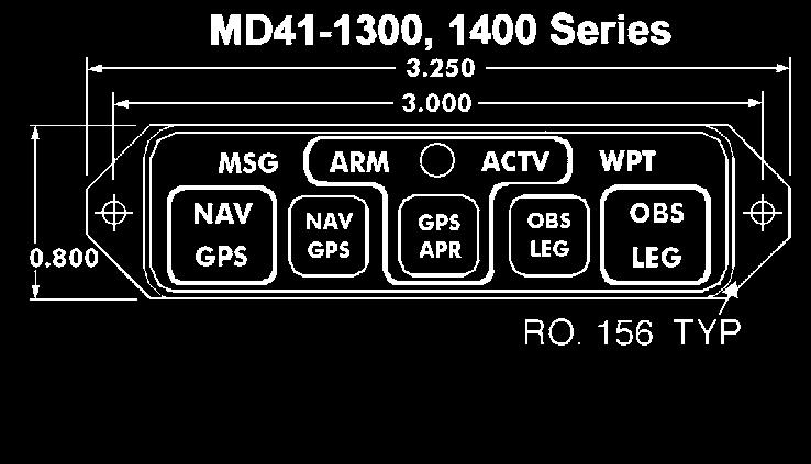 MD41-1414A 400/GNC420 S/L ACU Vert/14V MD41-1418A 400/GNC420 S/L ACU Vert/28V MD41-1424 155/165 S/L ACU Horiz/14 TSO MD41-1424C Control Head Only/14V, Slim MD41-1428 Line Pro Series 155/165 S/L