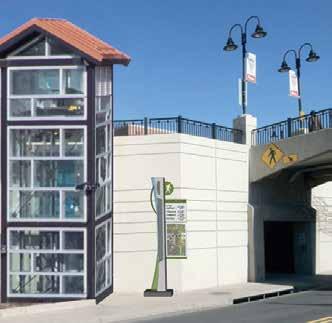 It is recommended that stairway access be implemented adjacent to the transit shelter so that passengers recognize the easy connection to Lakewood City Commons retail and