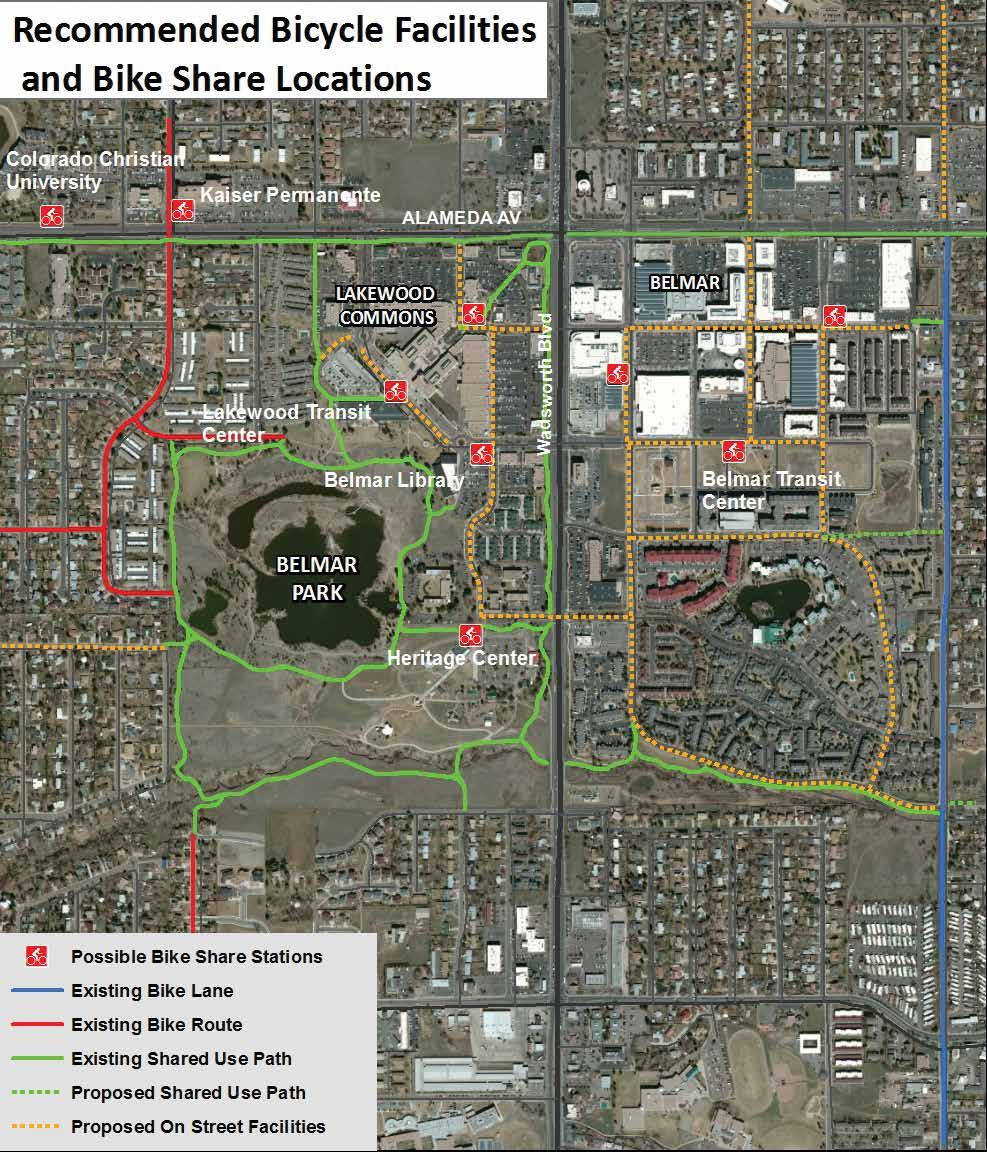 Bicycle System Recommendations Bicycle System Recommendations The City of Lakewood should expand upon the existing bicycle facilities in the study area to enhance bicycle connectivity and to make