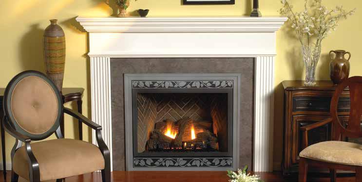 8 Venting 30,000 Btu, 48-inch, 4-piece Log Set, 5 x 8 Venting The Premium Madison includes a tempered glass view window and a four-piece log set, mounted atop our legendary Slope Glaze Burner for a