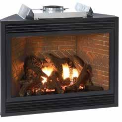 (Top-Vent Only) Madison Luxury models retain the same overall dimensions as Premium models, but feature ceramic glass (for better heat transfer), a dimmercontrolled accent lamp inside the fireplace,