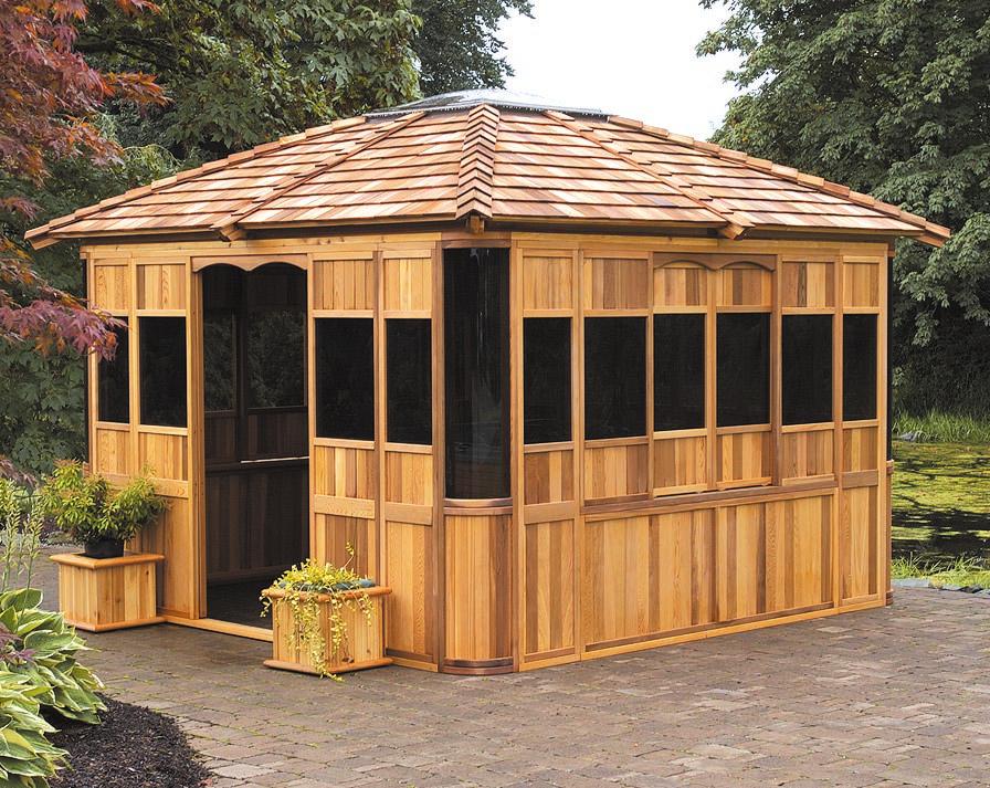 The bug resistant western red cedar is outstanding when housing a hot tub, as water can attract bugs but the cedar repels them!