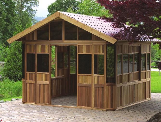 METAL ROOF SERIES The Mt. Seymour 10' x 10' A durable and strong Western red cedar enclosure with the added benefit of a metal roof that is guaranteed for 25 years!