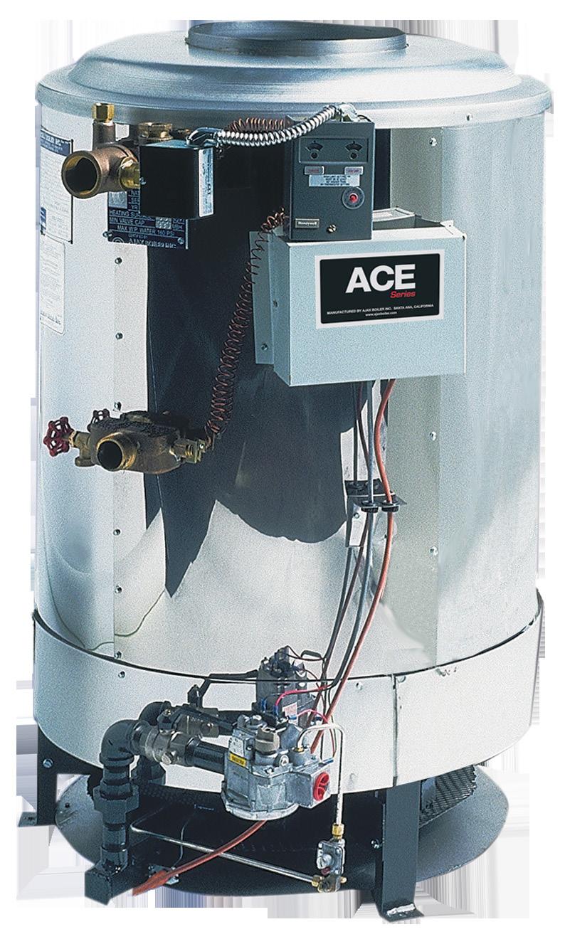 Ace Heaters Atmospheric Gas Fired Water Heater/Boiler Operating and Maintenance Manual B-Series E.T.L.