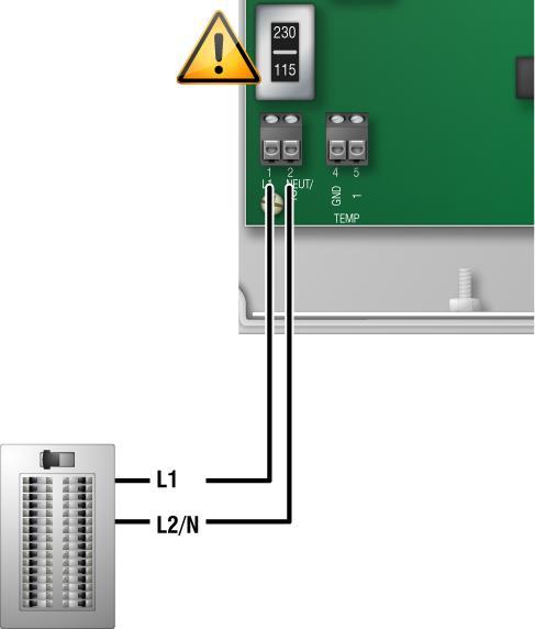 Alarm relay (E: 14-16) Connect an external alarm system or siren.