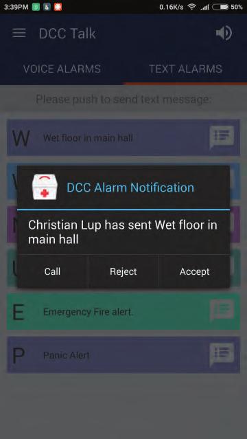 With DCare, you can create customized alarm groups to