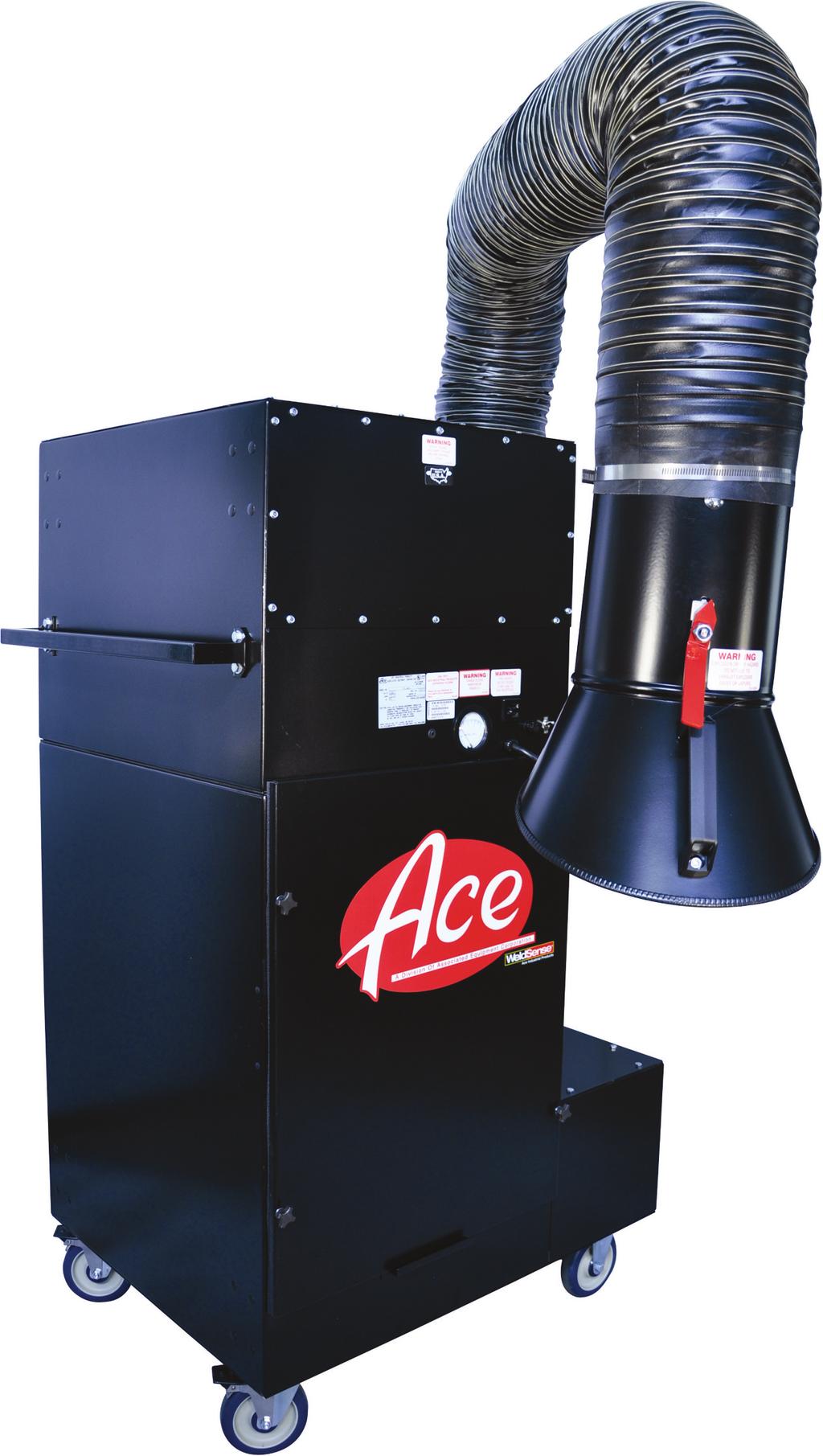 73-851 High efficiency mobile fume extractor with an automatic cleanable filter system.