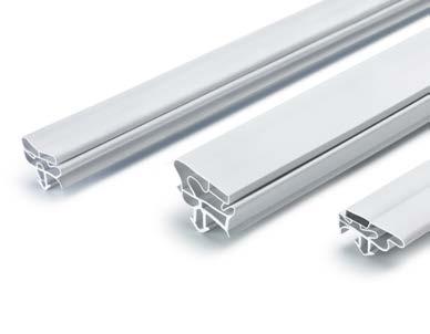 REHAU seals for refrigerators and freezers are available: - as ready-welded frames, as prefabricated sealing sets cut to a 45 angle, or by the metre - with or without a magnetic insert - in RAU-PVC