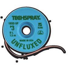 Techspray No-Clean wick is coated with proprietary flux that only leaves a slight clear residue, which does