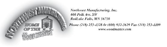 Dear Customer, We at Northwest Mfg., Inc. would like to thank you for purchasing the WoodMaster Plus heating system.