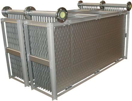 Type XPT Applications Fully welded Thermo Plate heat exchangers are individually optimized for each project in accordance with the technical and commercial specifications, e.g. for heating and cooling, for use as condensers or as falling film evaporators.