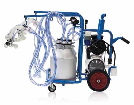 MP S&G Milking Trolley for 4 sheep or goats ΤECHNICAL SPECIFICATIONS MP S&G MILKING TROLLEY FOR 2 OR 4 SHEEP OR GOATS Lubricated vacuum pump 220V, 0.75hp, 220lt/min or 220V, 1.