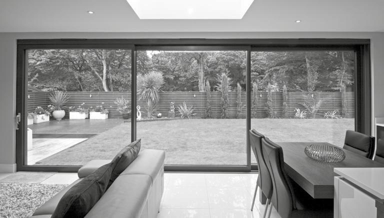 OPEN UP YOUR HOME Stylish and functional, large sliding doors are becoming increasingly popular as a viable alternative to bi-folding doors.
