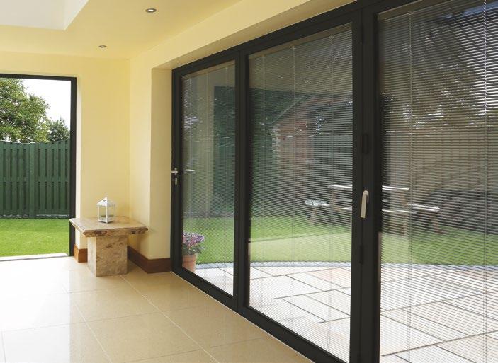 INTEGRAL BLINDS PICTURE PERFECT The ideal solution for bi-folding and sliding doors, integral blinds simply fold away
