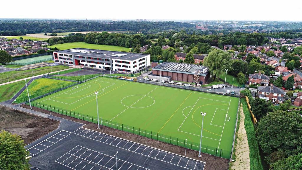 S P O R T S S U R F A C E S Artificial sports grass is a direct replacement for traditional grass pitches with the added benefits of low maintenance and all year round use.