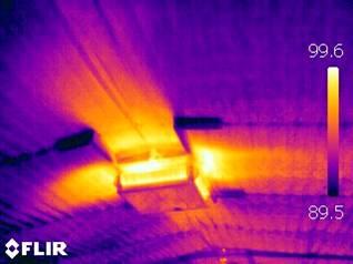 26 Thermal image of an attic inlet The amount of fuel that may be saved by using attic inlets is strongly dependent on the time of year and the weather conditions.