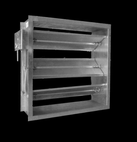 Dampers: Dampers are used to control the amount of air passing in and out through an opening and are generally located within the mixing plenum of the Air Handling Unit.