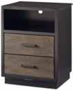 NIGHTSTAND 5322080 / 21w x 18d x 28h Flip top with power outlet. Two drawers.
