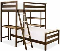 Shown on page: 34 READING BED 5321035 / 3/3 Twin 43w x 80d x 47h 5321040 / 4/6 Full 58w x 80d x 47h (footboard