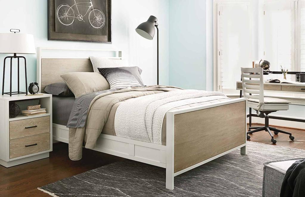PANEL BED 5321042 Full / 56w x 82d x 50h (Footboard height is 26") NIGHTSTAND 5321080 / 21w x 18d x