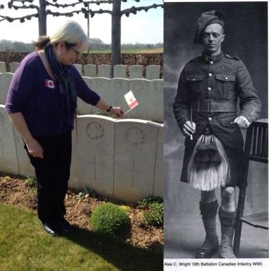 Students& Staff Reunited with Loved Ones Staff Name: Barbara White School: Calmar Secondary School Relative: Great Uncle Alexander Campion Wright Cemetery: Duisans Cemetery War Region: Vimy Student
