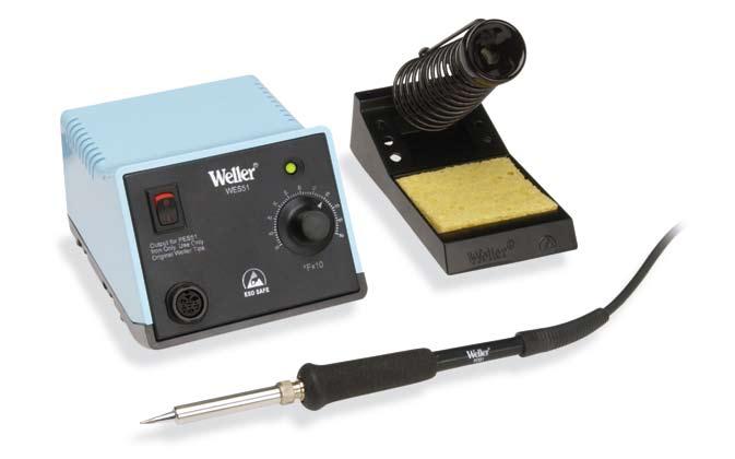 WES51 ANALOG SOLDERING STATION SOLDERING STATIONS THE WELLER ADVANTAGE: A powerful and economical continuous production soldering station, this unit has temperature lockout and automatic power-down