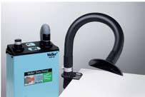 FEATURES AND BENEFITS: n Mobile fume extraction unit purifies air at up to two workstations n Electronic filter monitoring and easy filter exchange n Remote control with alarm function,