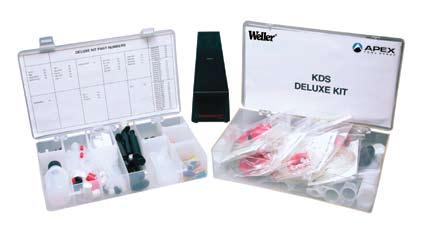DISPENSING DELUXE KIT FOR SHOT METERS/FOOT VALVES (DISPENSER NOT INCLUDED) A starter-kit for users who do not know which size syringe will be used or when size requirements change.