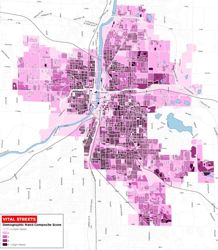 Equity Analysis: Demographic Need Composite map aggregated the demographic