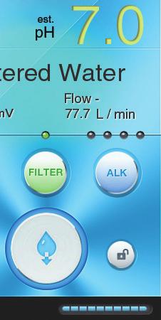 Alkaline/Filtered/Acidic Water use guide Selecting level of Ionization Select Alkaline Button :Alkaline select different level of Alkaline water 4 selections of