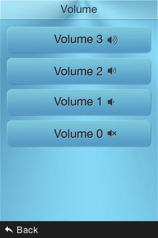 Select the desired volume level for voice prompt or mute volume.