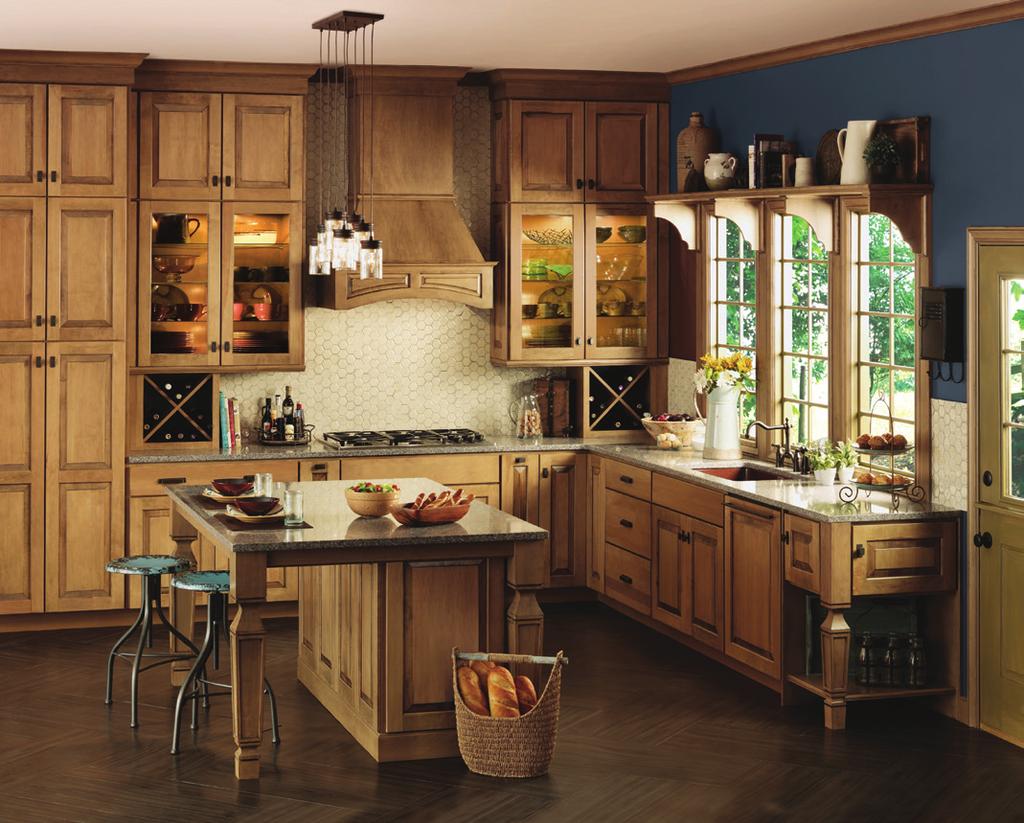 860 Offered in maple, oak and rustic alder. This style features a solid raised center panel.