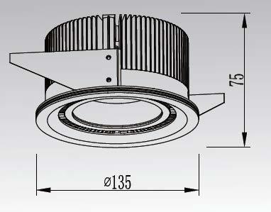 Credos Credos downlight support specially designed LED array mounted on die cast